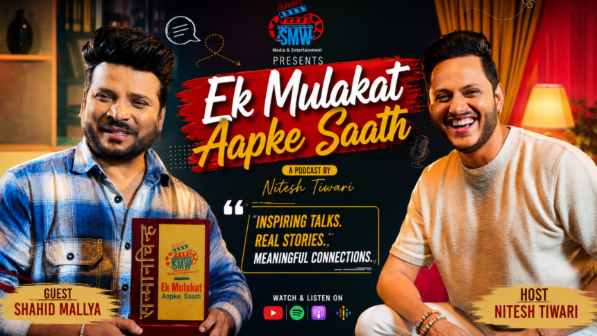 Bollywood playback singer Shahid Mallya during the podcast "Ek Mulakat Aapke Saath" hosted by Nitesh Tiwari.