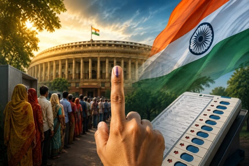 Voters cast their votes during the Assembly by-elections in Bankipur, Datia and Manjalpur as polling concludes.
