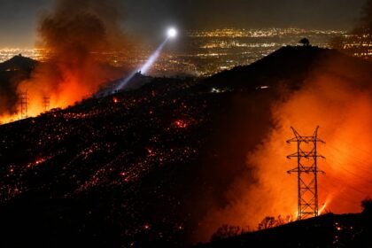 Firefighters battle massive wildfires near Bordeaux, France, as thousands of residents are evacuated during Europe's devastating wildfire crisis in July 2026.