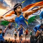 Neeraj Chopra during the men's javelin competition at the 2026 Commonwealth Games in Glasgow.