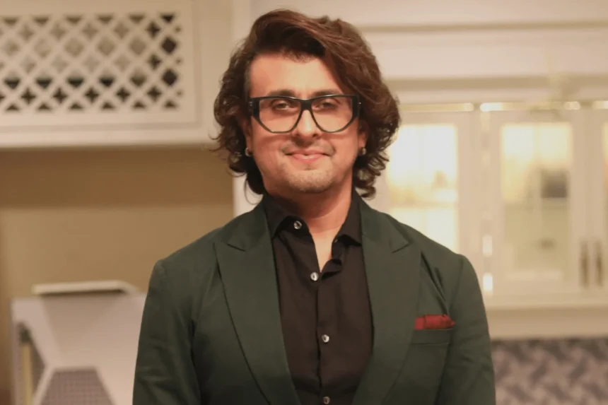 Sonu Nigam interacting with the media after declining to comment on the NEET paper leak protests.