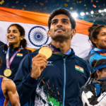 Indian athletes celebrate after winning 13 gold medals at the Commonwealth Games 2026 in Glasgow.