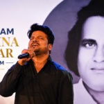 Singer Shahid Mallya performs during the announcement of "Ek Shaam Krishna Kumar Ke Naam," a musical tribute dedicated to his late father Krishna Kumar.