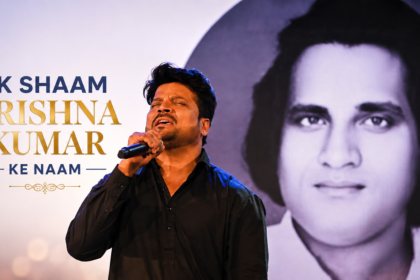 Singer Shahid Mallya performs during the announcement of "Ek Shaam Krishna Kumar Ke Naam," a musical tribute dedicated to his late father Krishna Kumar.